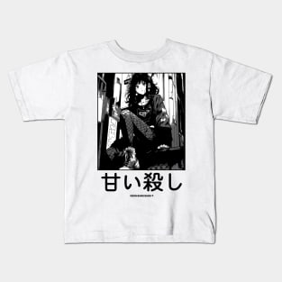 Japanese Goth Stylish Anime Girl Manga Aesthetic Streetwear Kids T-Shirt